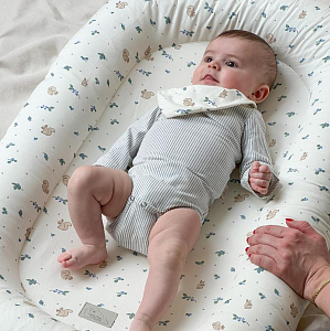 Нагрудник из джерси Кам Кам Копенгаген (Cam Cam Copenhagen) "Черника", 2 шт, кремовый